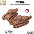 Renault FT-17 - French WW2 Light Tank - 3D Printed Resin Miniatures in 6mm, 10mm, 15mm, and 20mm Scale - Eskice Miniatures - Sigmarite Boutique