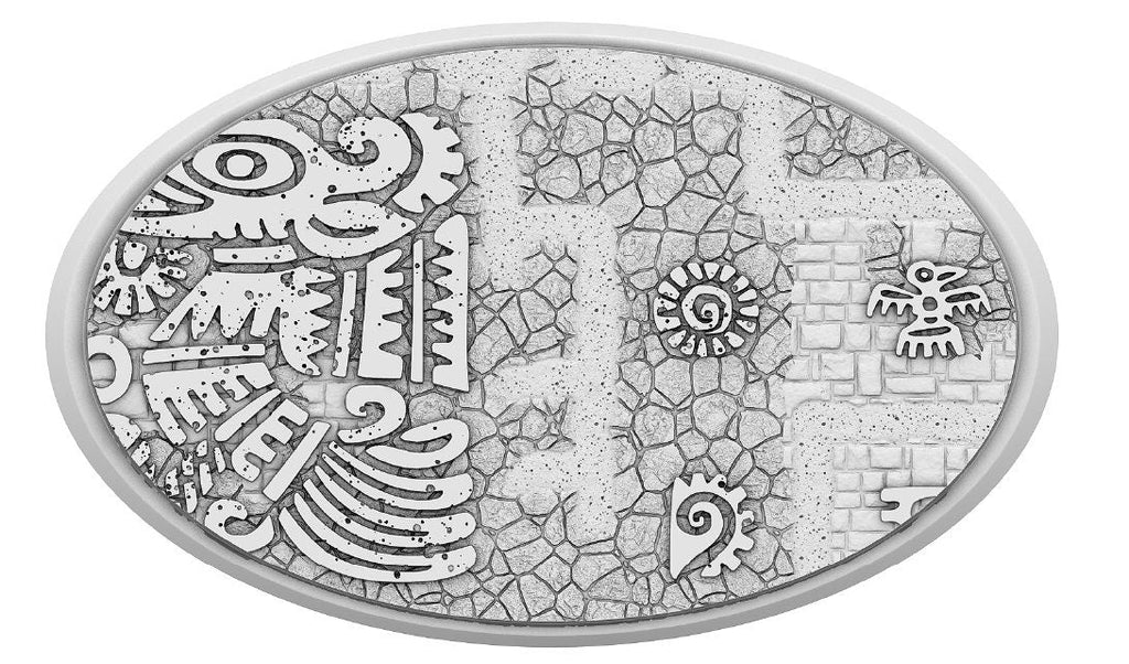 Resin Bases - Aztec - Oval - Sigmarite Boutique