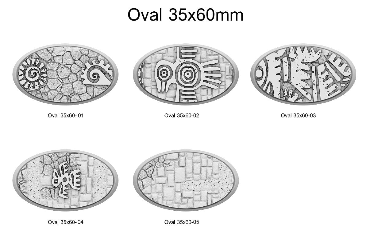 Resin Bases - Aztec - Oval - Sigmarite Boutique