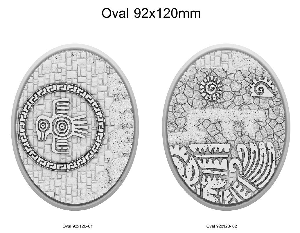 Resin Bases - Aztec - Oval - Sigmarite Boutique