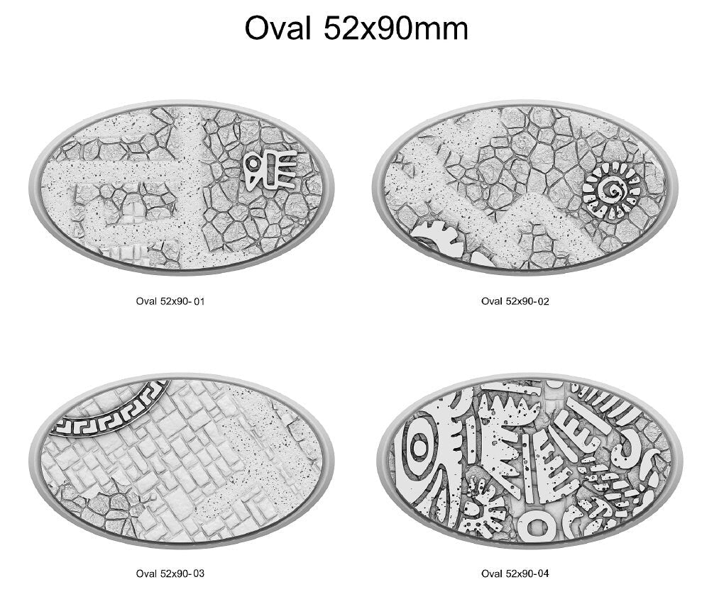 Resin Bases - Aztec - Oval - Sigmarite Boutique