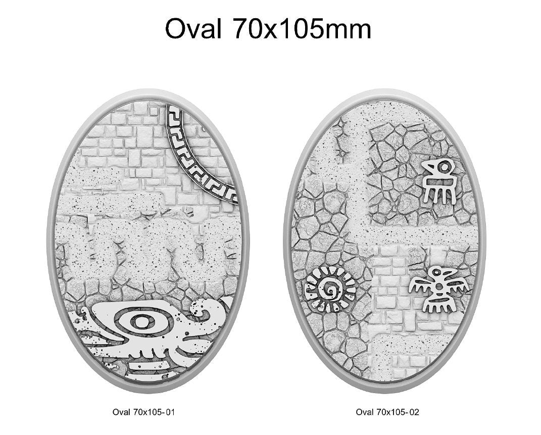 Resin Bases - Aztec - Oval - Sigmarite Boutique