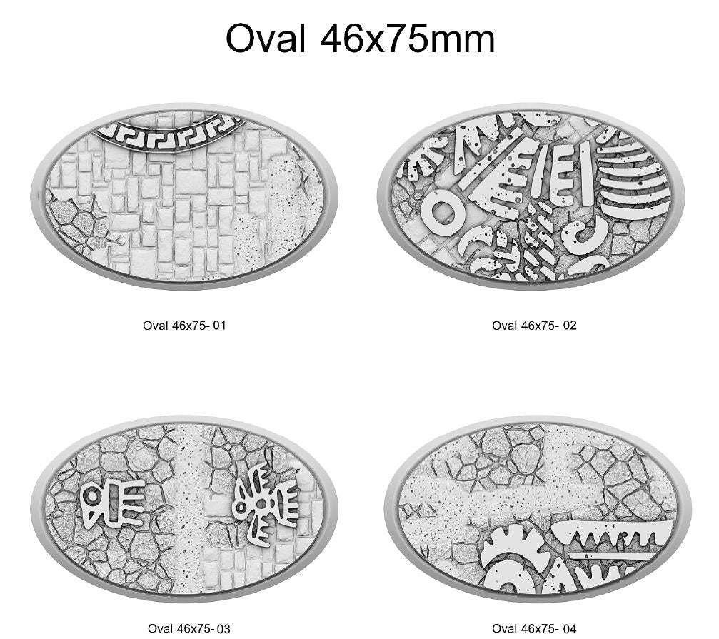 Resin Bases - Aztec - Oval - Sigmarite Boutique