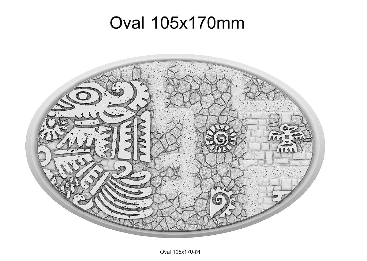 Resin Bases - Aztec - Oval - Sigmarite Boutique