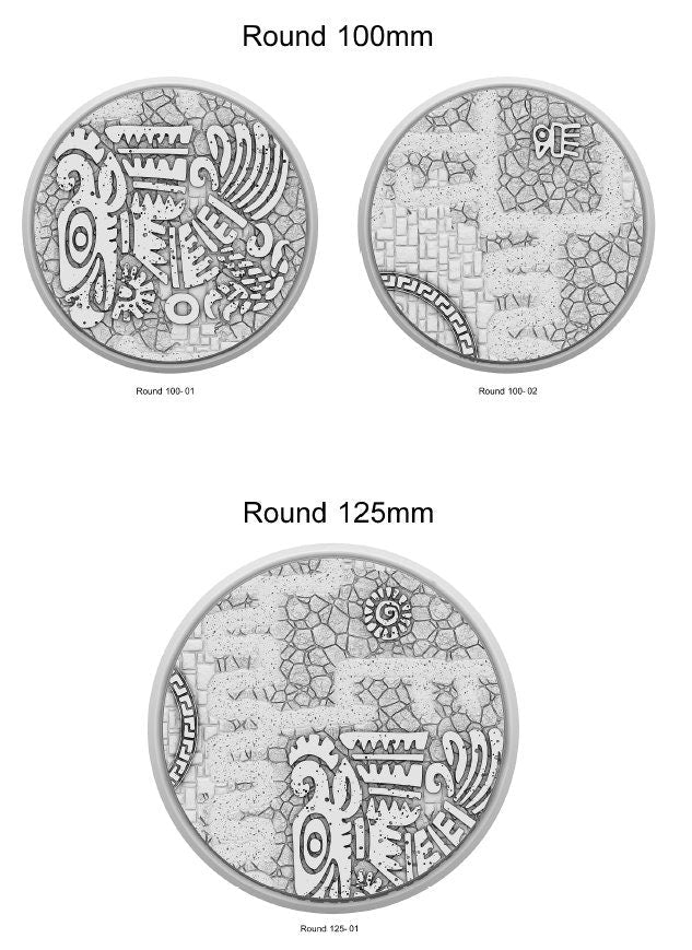 Resin Bases - Aztec - Round - Sigmarite Boutique