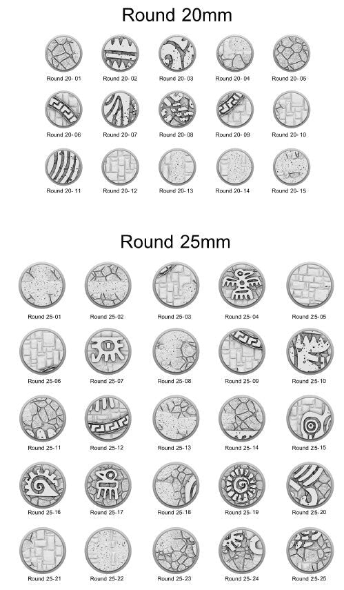 Resin Bases - Aztec - Round - Sigmarite Boutique
