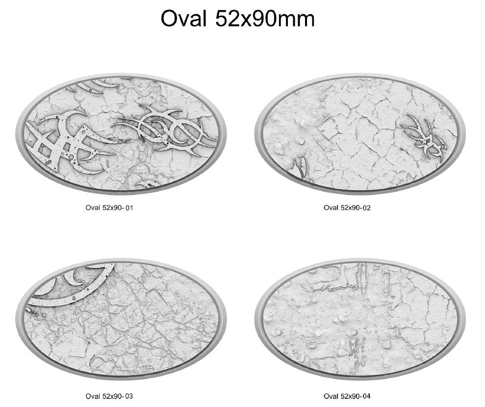 Resin Bases - Dark Elves - Oval - Sigmarite Boutique
