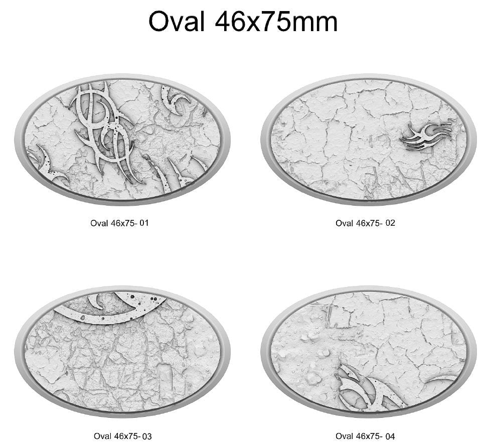 Resin Bases - Dark Elves - Oval - Sigmarite Boutique