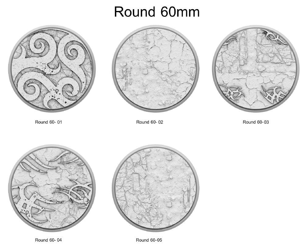 Resin Bases - Dark Elves - Round - Sigmarite Boutique