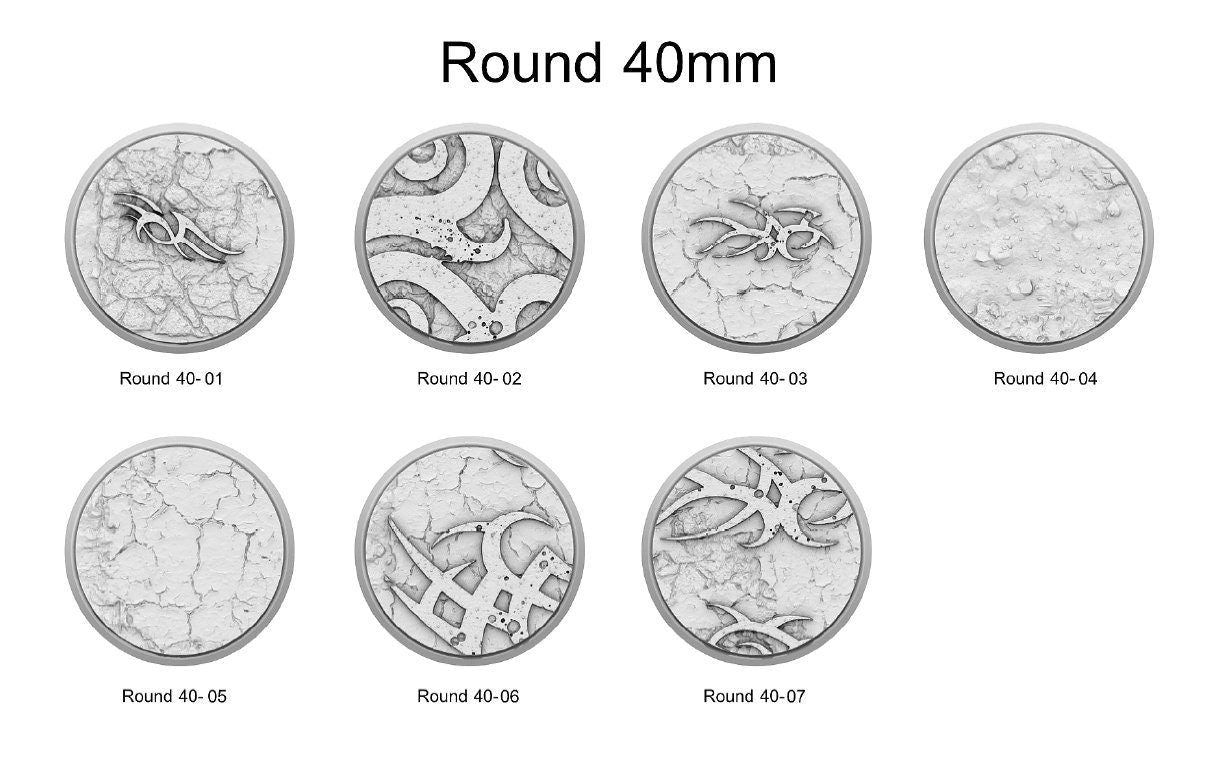 Resin Bases - Dark Elves - Round - Sigmarite Boutique