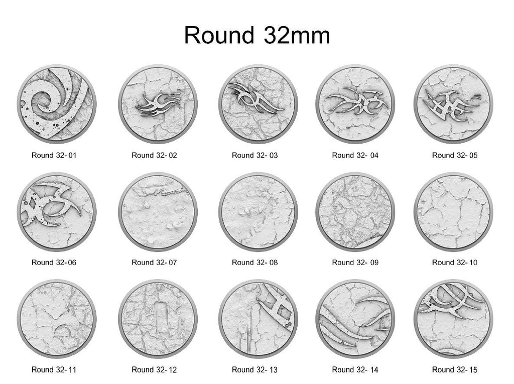 Resin Bases - Dark Elves - Round - Sigmarite Boutique