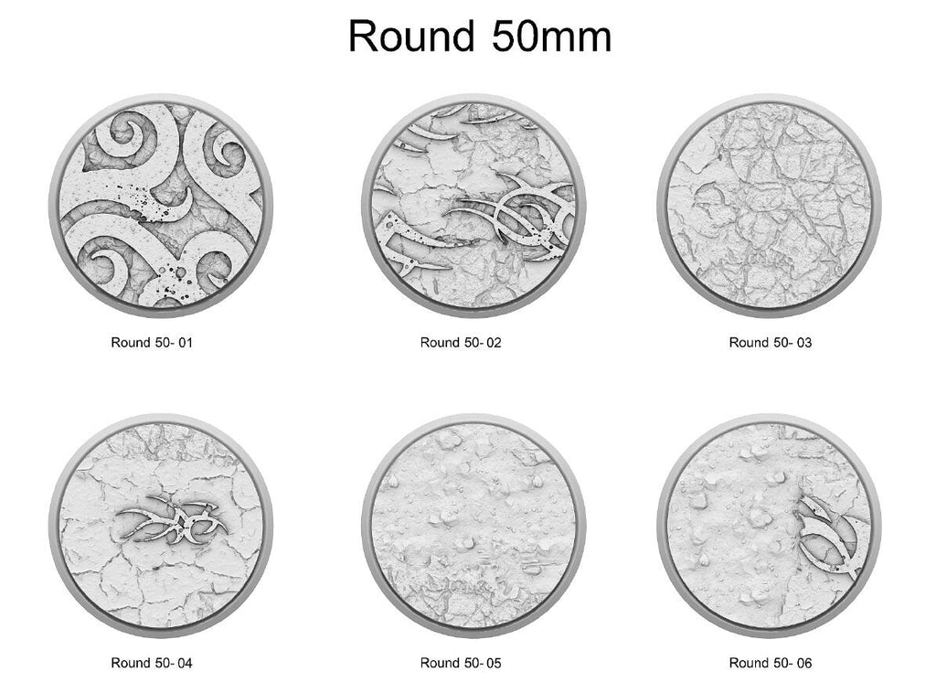 Resin Bases - Dark Elves - Round - Sigmarite Boutique