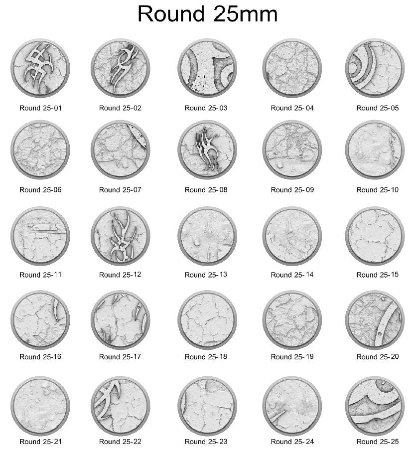 Resin Bases - Dark Elves - Round - Sigmarite Boutique