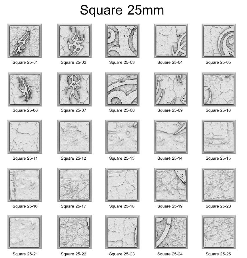 Resin Bases - Dark Elves - Square - Sigmarite Boutique