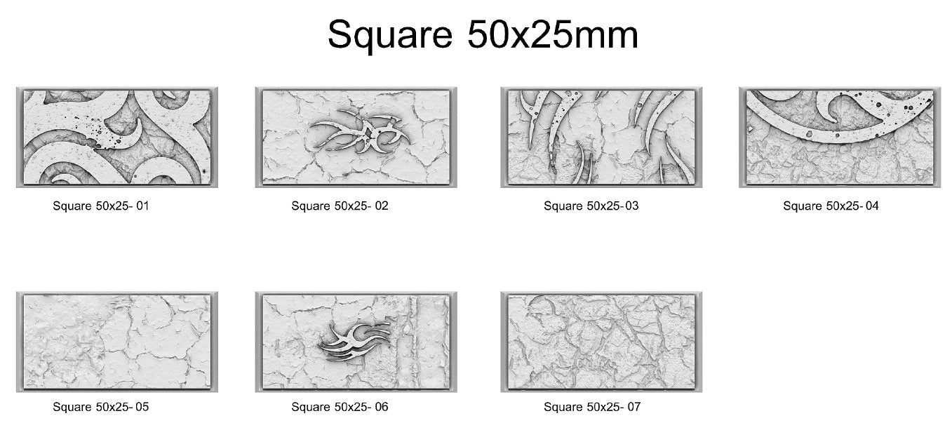 Resin Bases - Dark Elves - Square - Sigmarite Boutique