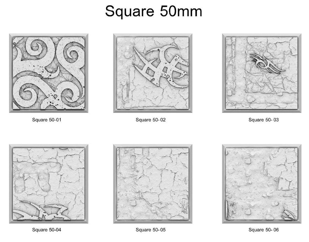 Resin Bases - Dark Elves - Square - Sigmarite Boutique
