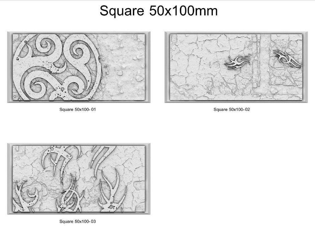 Resin Bases - Dark Elves - Square - Sigmarite Boutique