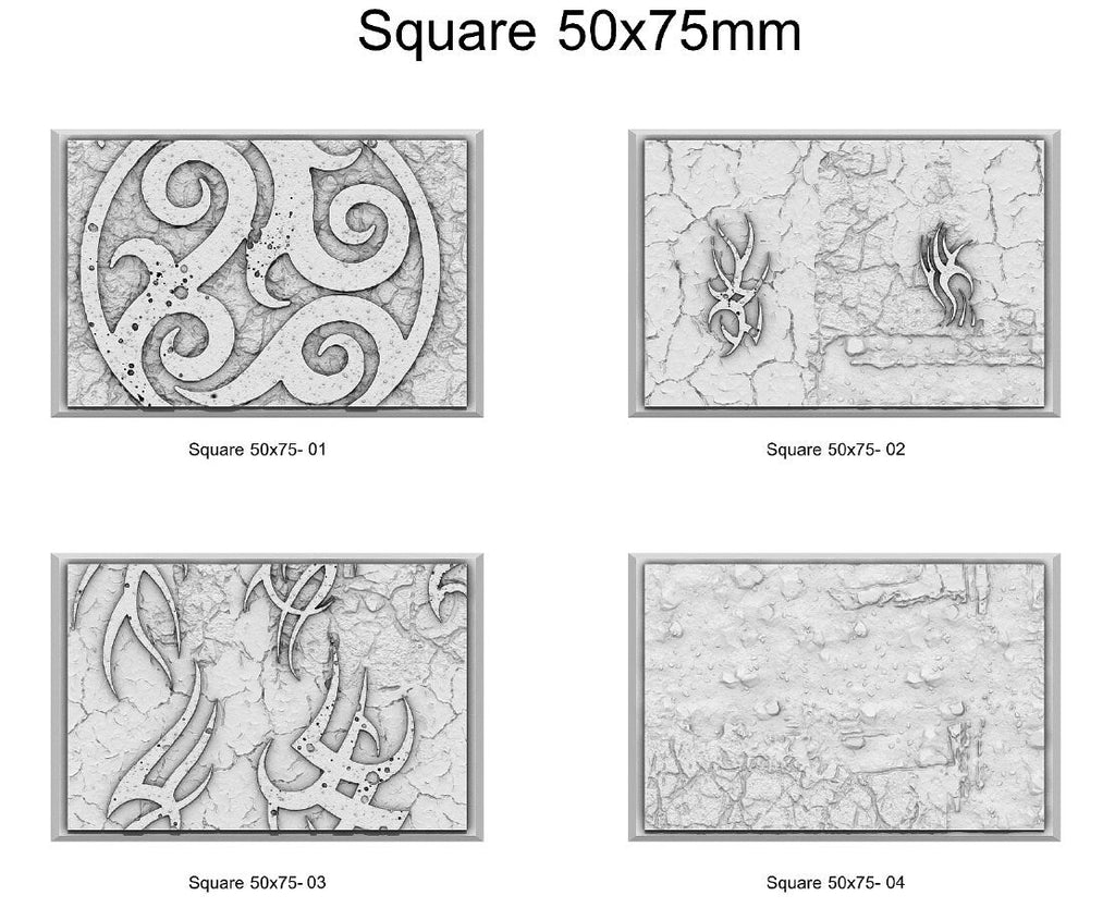 Resin Bases - Dark Elves - Square - Sigmarite Boutique