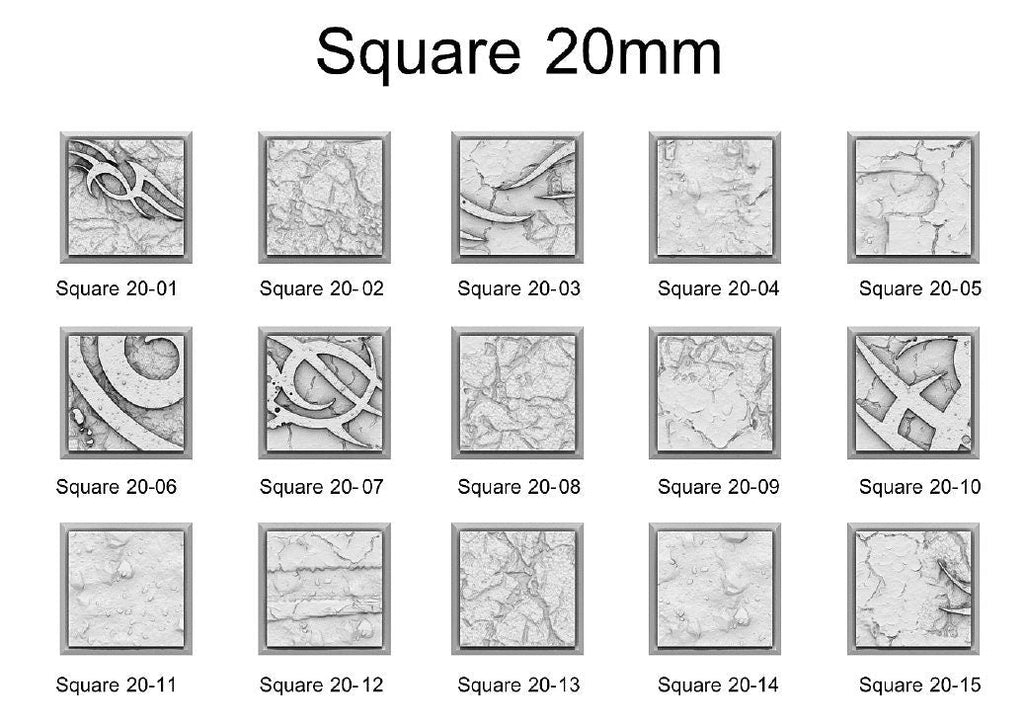 Resin Bases - Dark Elves - Square - Sigmarite Boutique