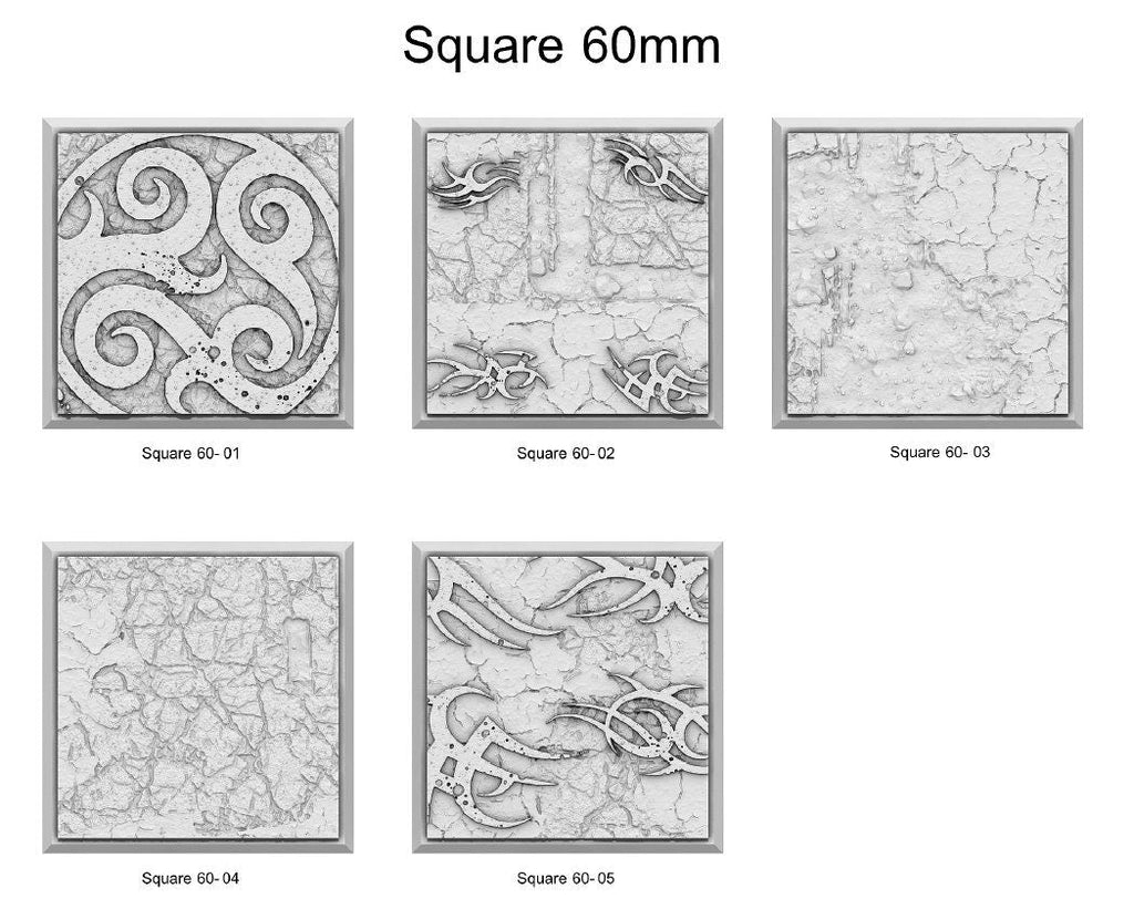 Resin Bases - Dark Elves - Square - Sigmarite Boutique