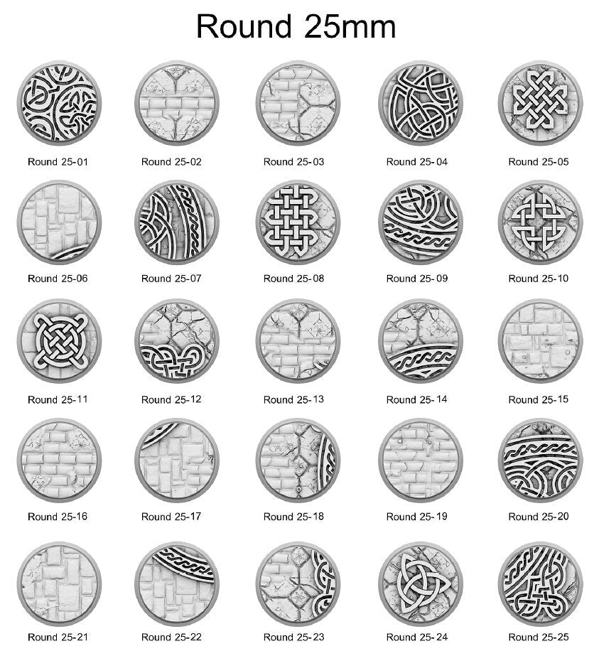 Resin Bases - Dwarf - Round - Sigmarite Boutique