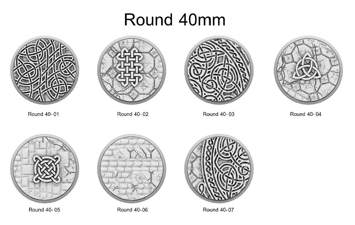Resin Bases - Dwarf - Round - Sigmarite Boutique
