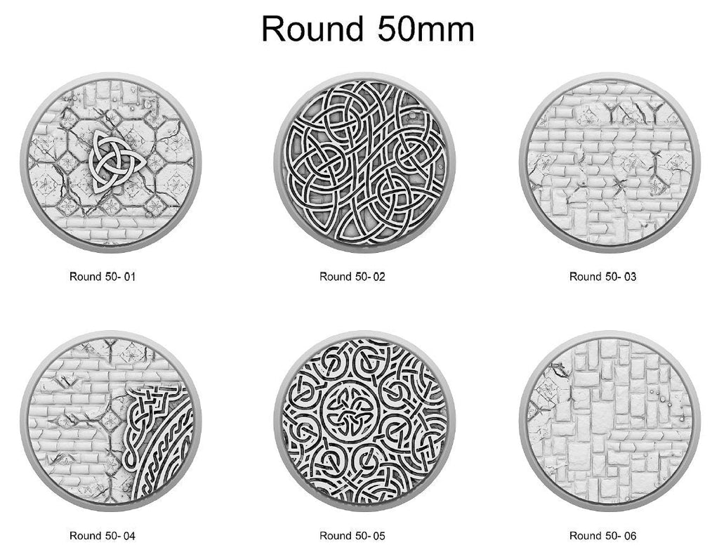 Resin Bases - Dwarf - Round - Sigmarite Boutique