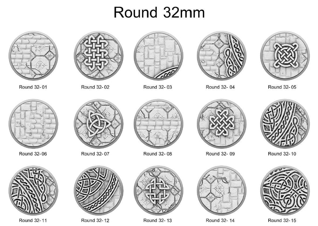Resin Bases - Dwarf - Round - Sigmarite Boutique