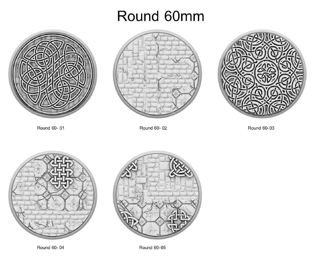 Resin Bases - Dwarf - Round - Sigmarite Boutique