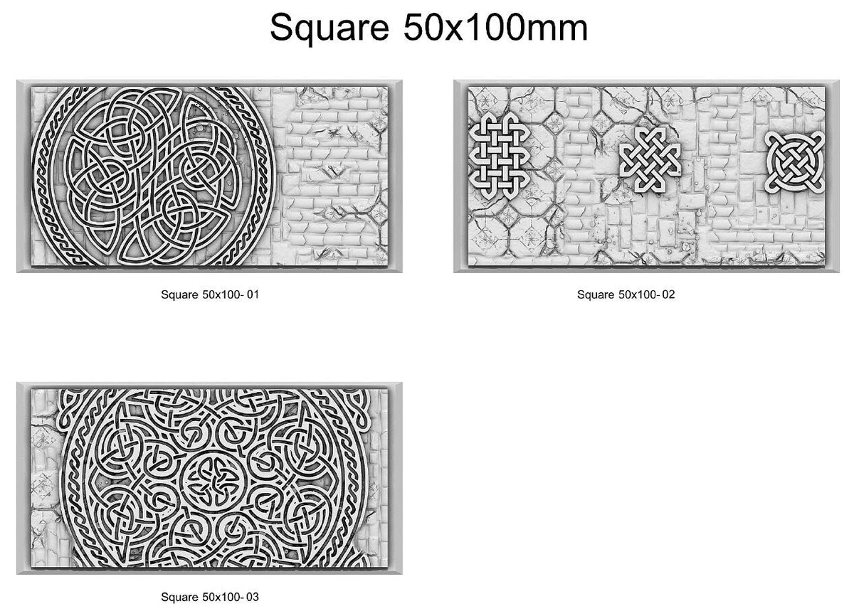 Resin Bases - Dwarf - Square - Sigmarite Boutique