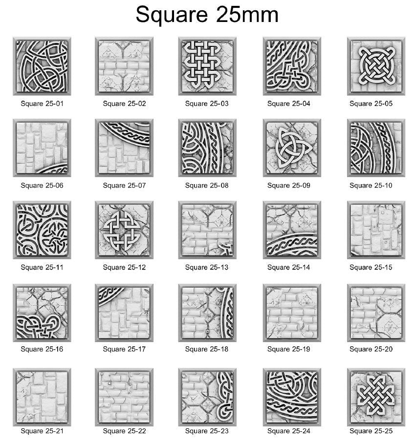 Resin Bases - Dwarf - Square - Sigmarite Boutique