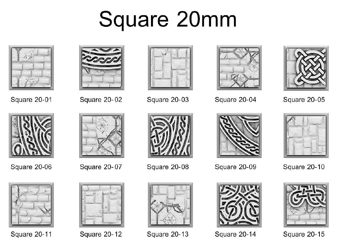 Resin Bases - Dwarf - Square - Sigmarite Boutique