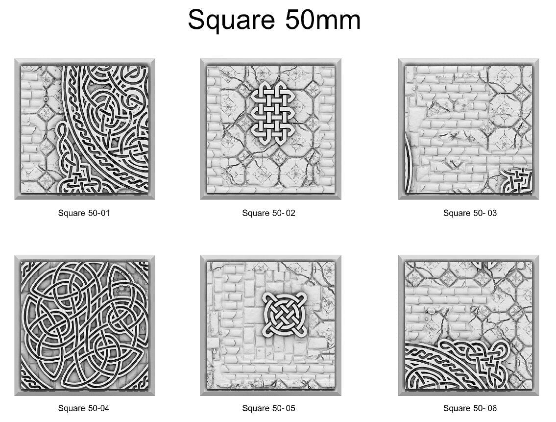 Resin Bases - Dwarf - Square - Sigmarite Boutique