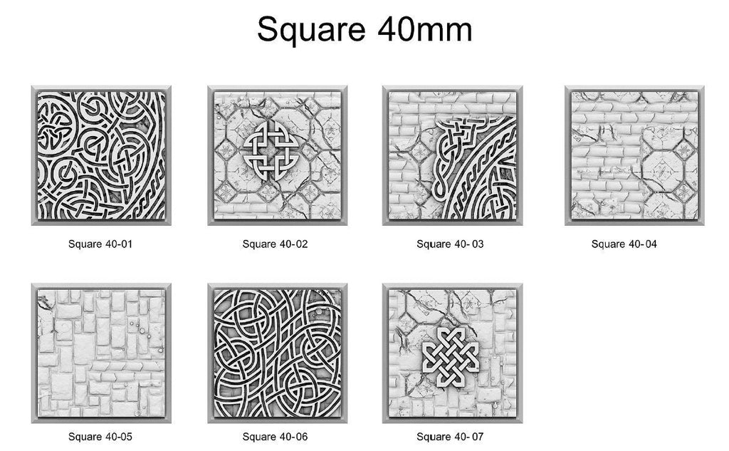 Resin Bases - Dwarf - Square - Sigmarite Boutique