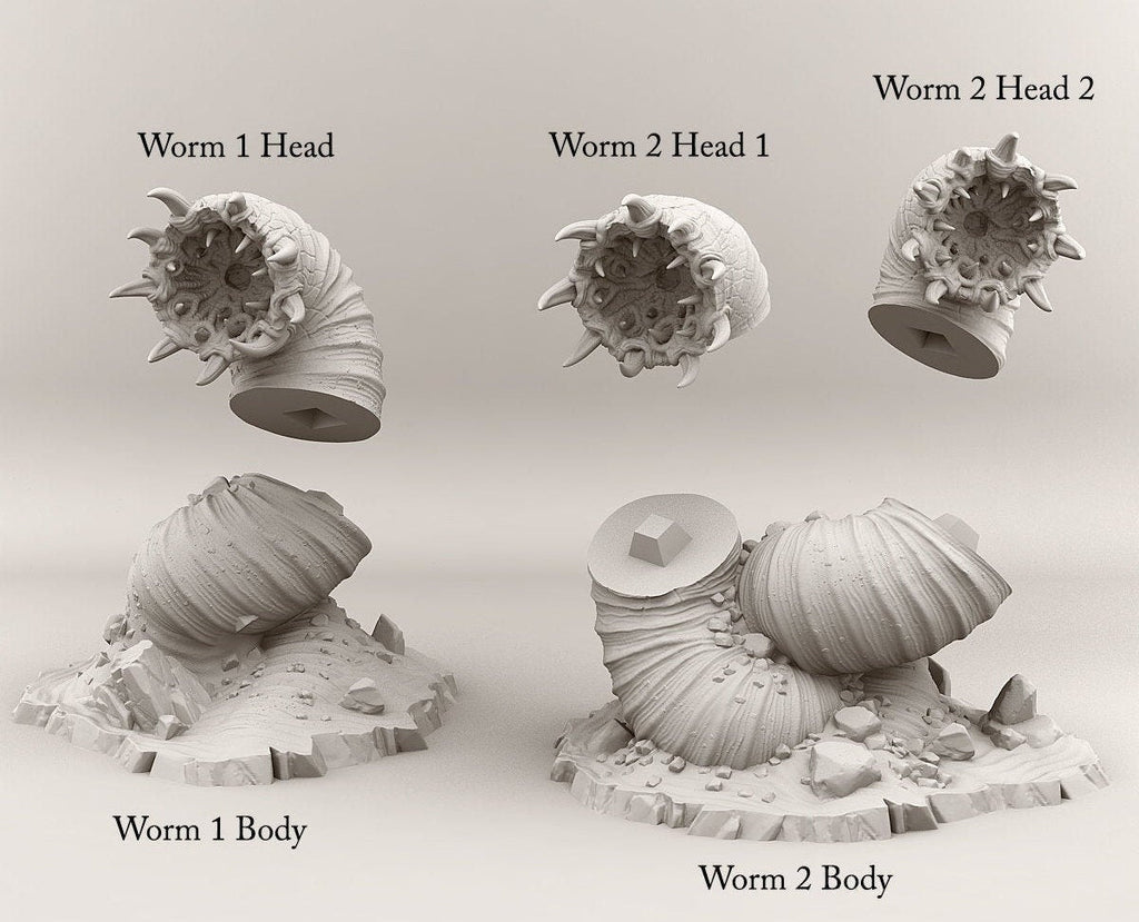 Resin Monsters - Giant Worms - Sigmarite Boutique