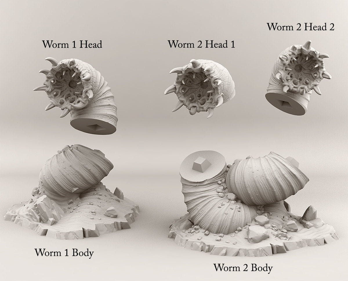 Resin Monsters - Giant Worms - Sigmarite Boutique