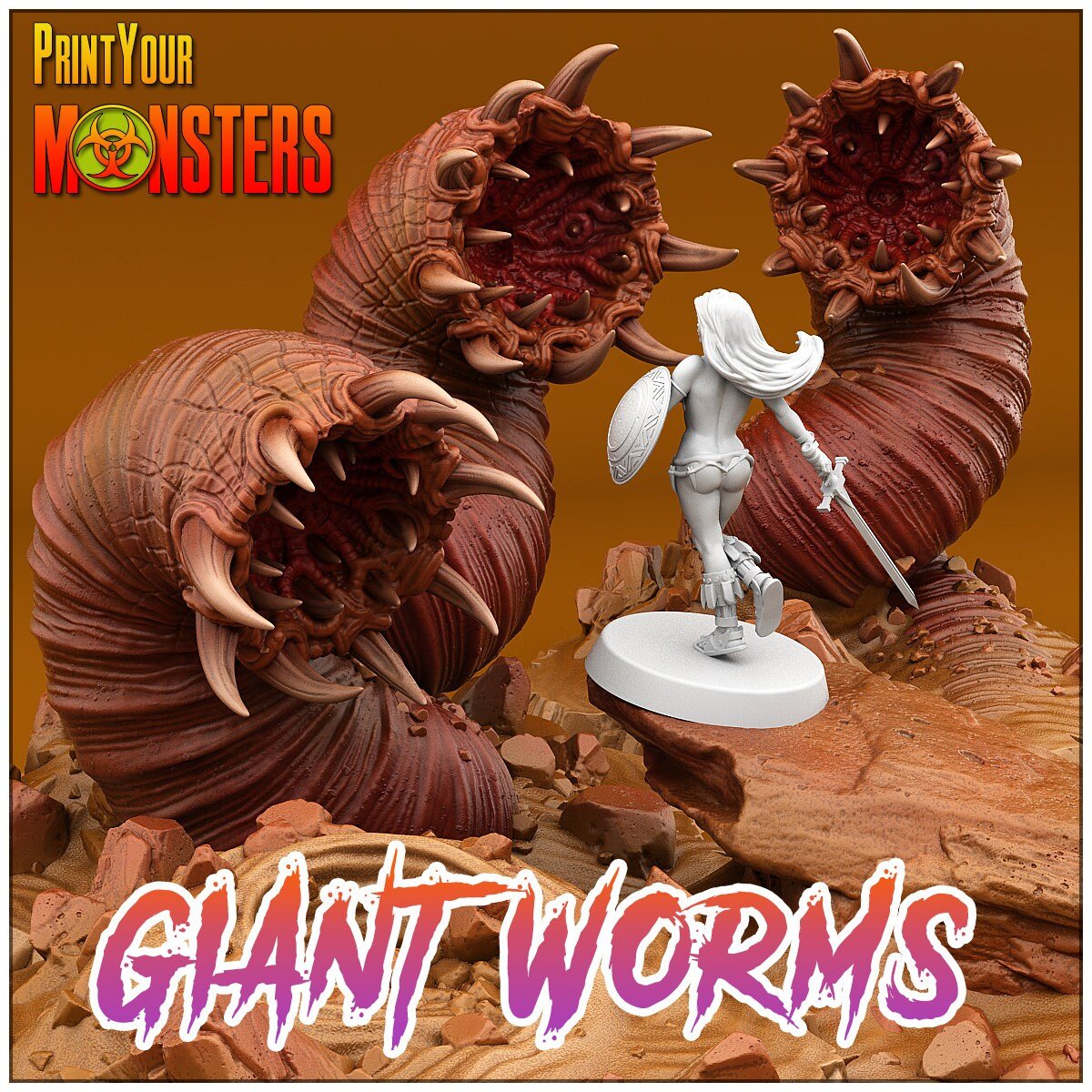 Resin Monsters - Giant Worms - Sigmarite Boutique