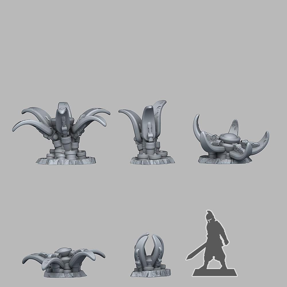 Robotic Flowers - Alien Scatter Terrain for Sci Fi Wargaming & 28mm RPGs Resin Printed Terrain Set - Sigmarite Boutique