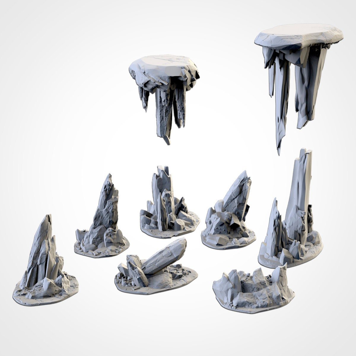 Rocky Terrain - Scifi Terrain - 3D Printed PLA Plastic - Sigmarite Boutique