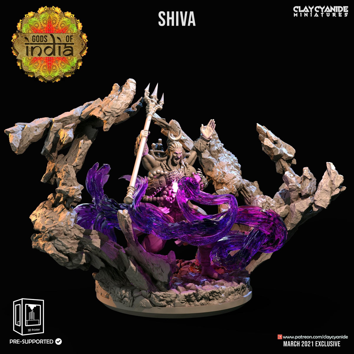 Shiva - Gods of India - Clay Cyanide - Sigmarite Boutique