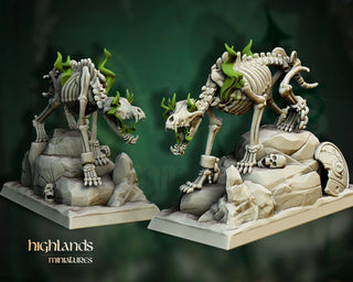 Skeletal Dire Wolves - Highlands Miniatures - Sigmarite Boutique