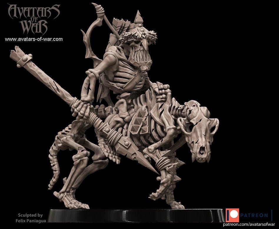 Skeletal Goblin Wolf Rider - Avatars of War - Sigmarite Boutique
