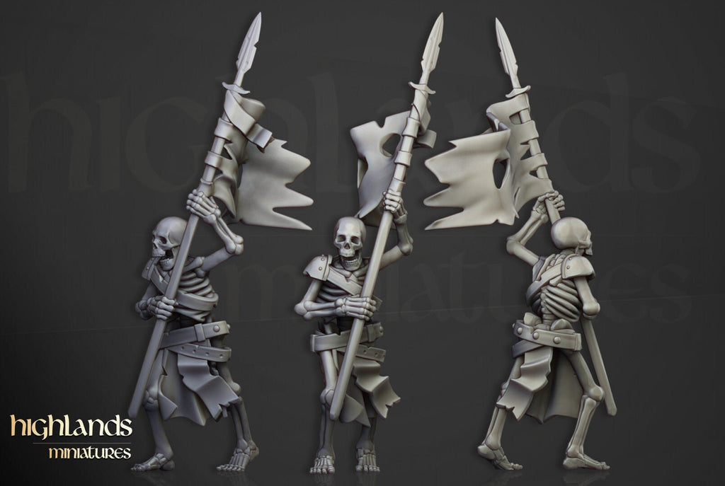 Skeletal Warriors with Spears - Highlands Miniatures - Sigmarite Boutique