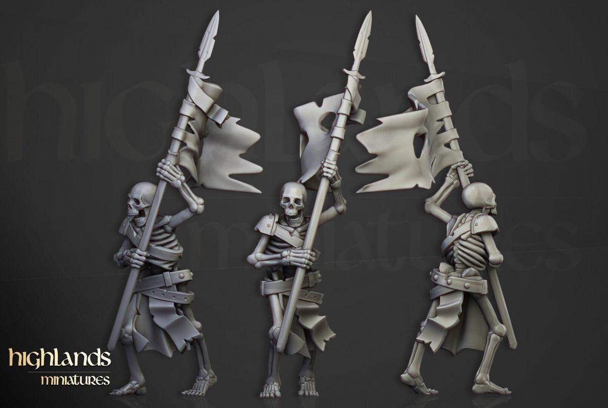 Skeletal Warriors with Spears - Highlands Miniatures - Sigmarite Boutique