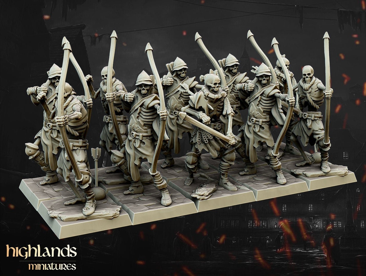 Skeleton Archers - Highlands Miniatures - Sigmarite Boutique