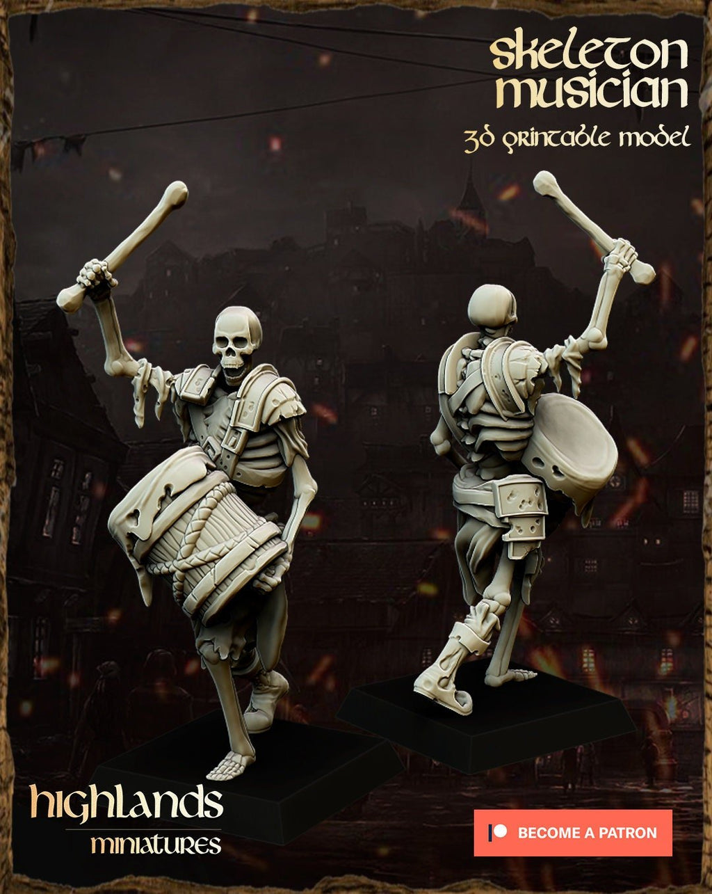 Skeleton Command - Highlands Miniatures - Sigmarite Boutique