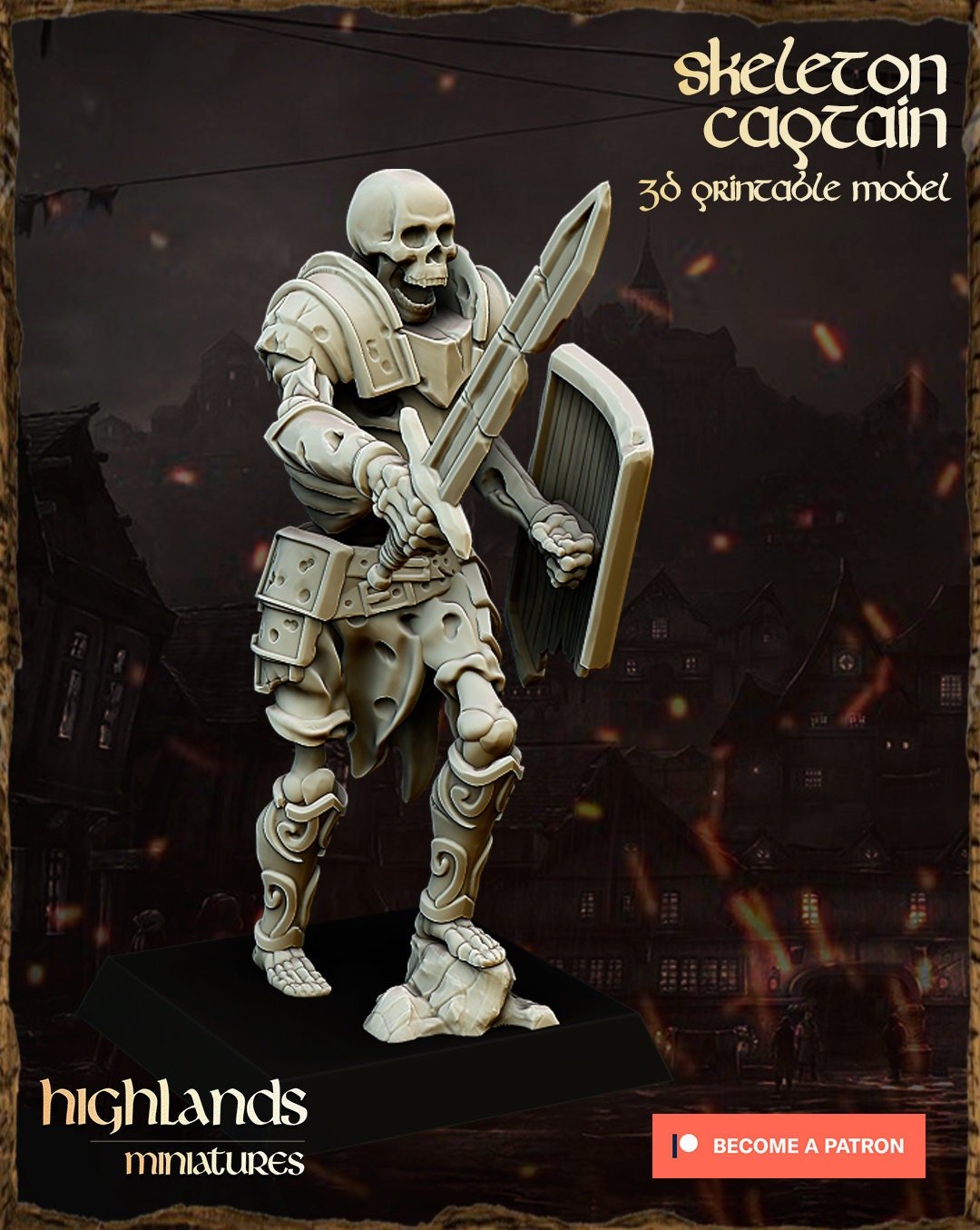 Skeleton Command - Highlands Miniatures - Sigmarite Boutique