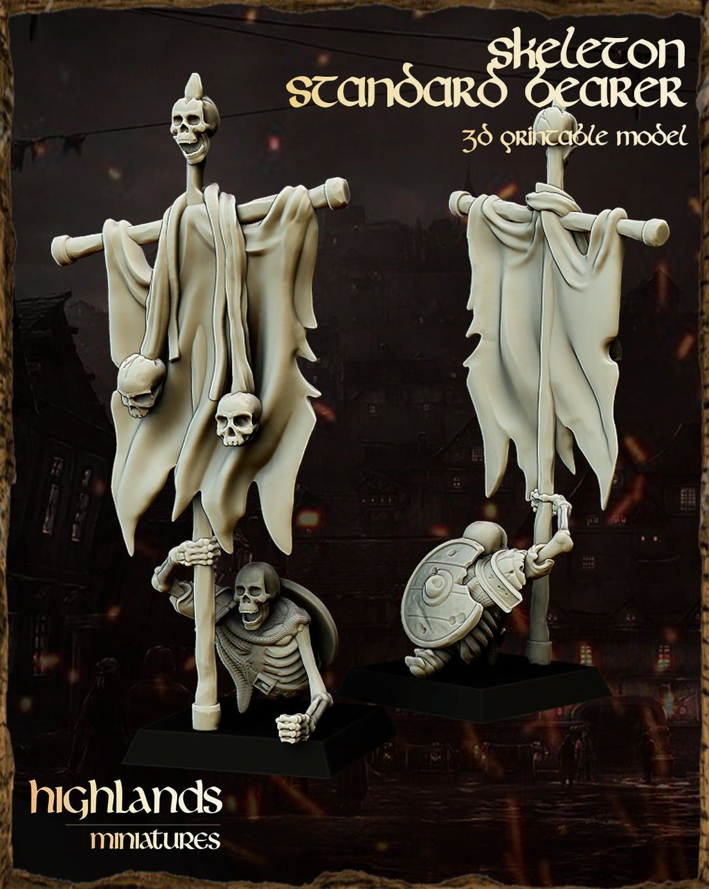 Skeleton Command - Highlands Miniatures - Sigmarite Boutique