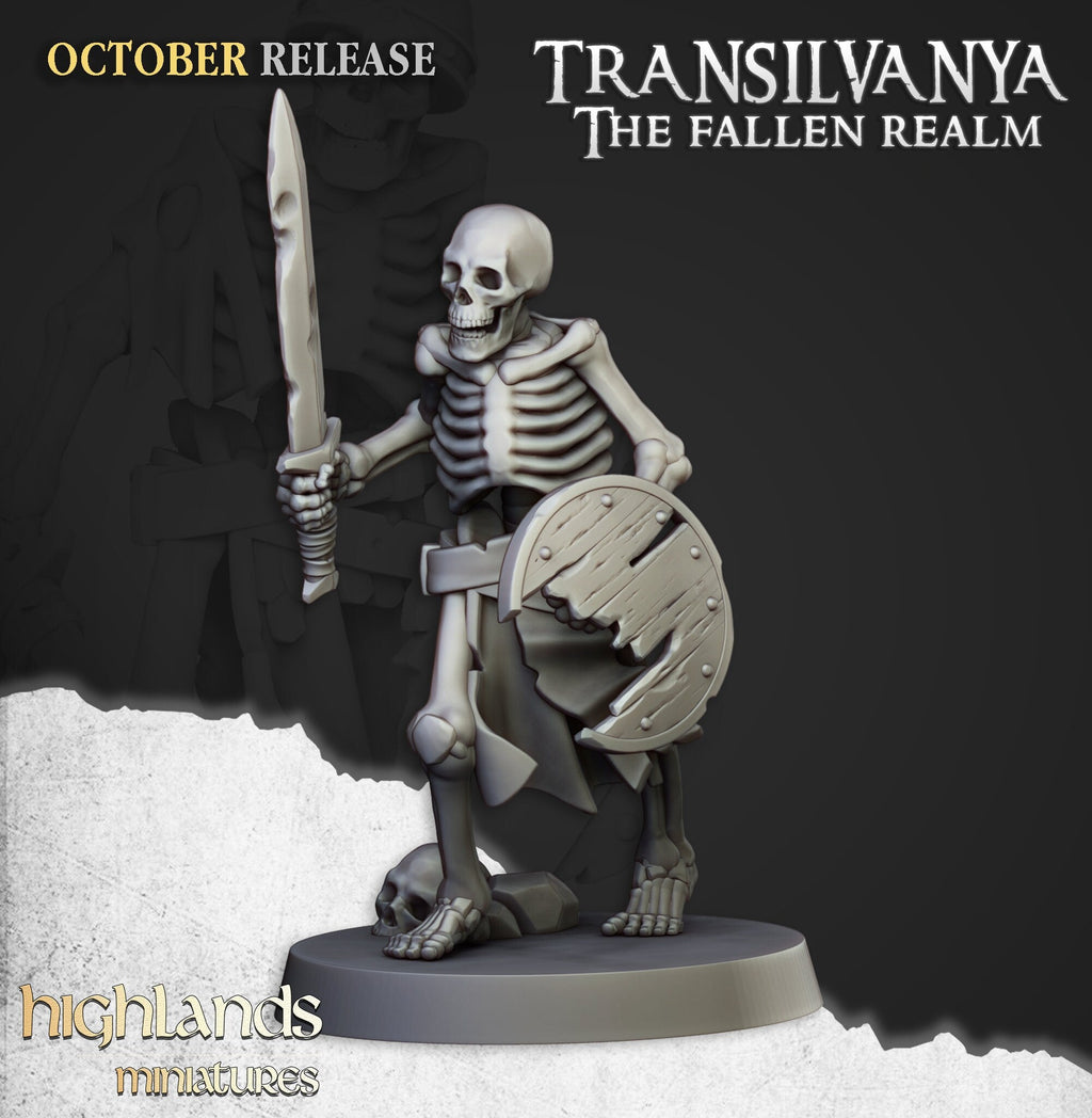 Skeleton Warriors with Swords - Highlands Miniatures - Sigmarite Boutique