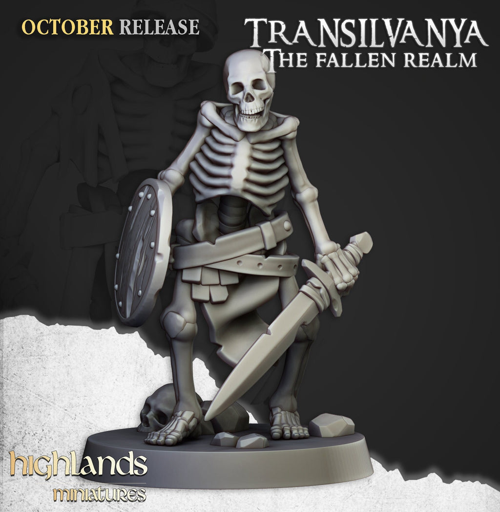 Skeleton Warriors with Swords - Highlands Miniatures - Sigmarite Boutique